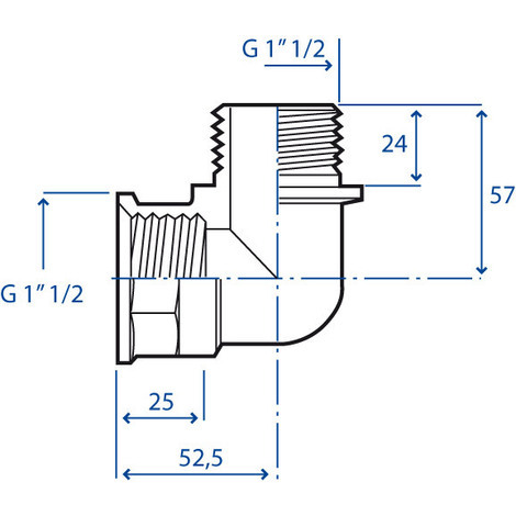 RACCORDO CURVO 90M/F G 1